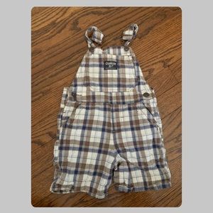 Plaid overalls